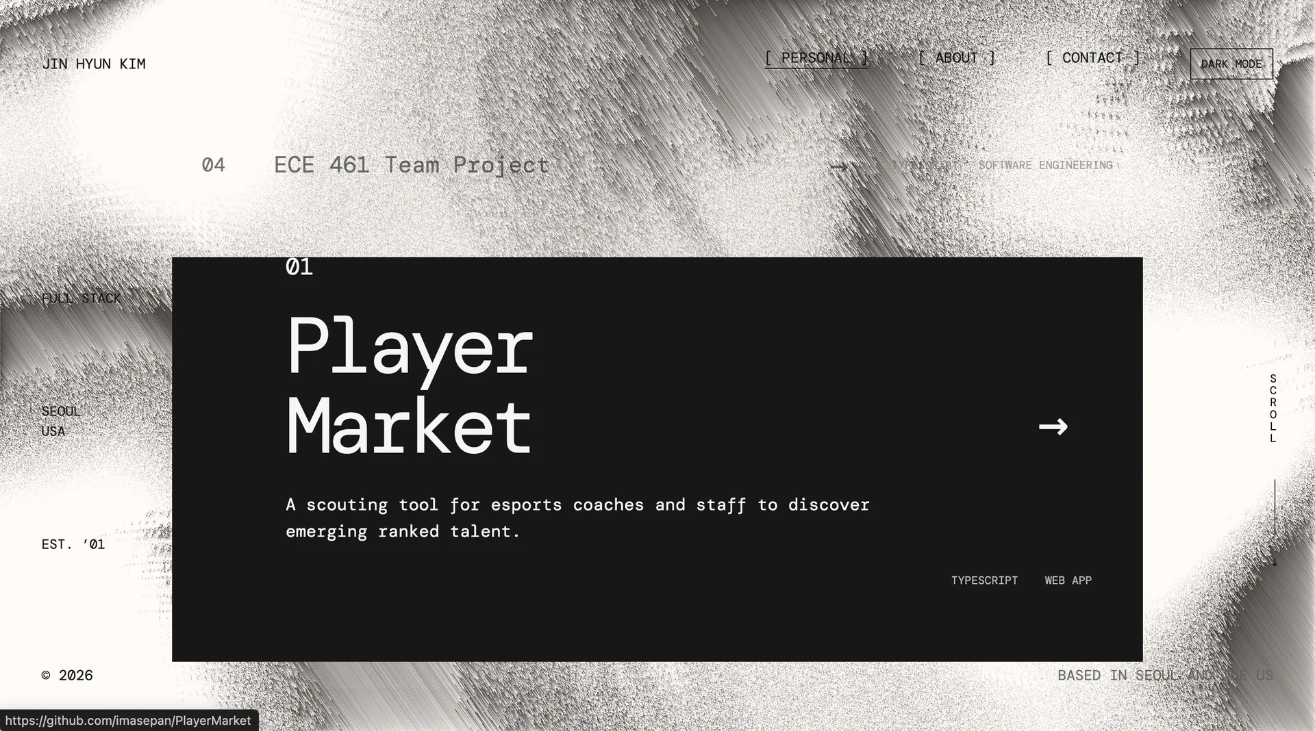 Professional portfolio layout